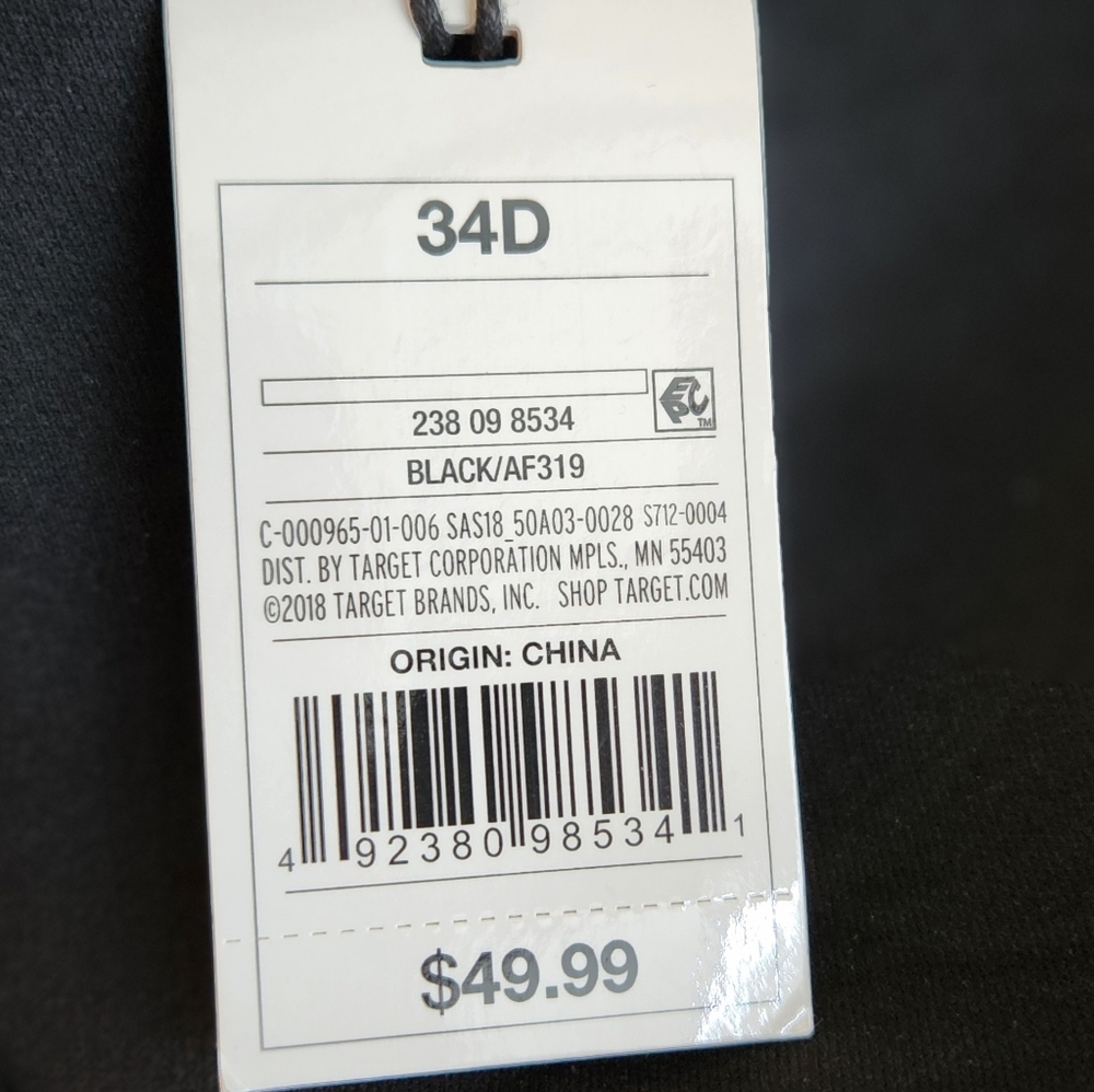Shade & Shore Light Lift Ribbed Cut Out One Piece Bathing Suit Black 34D NWT - Picture 6 of 10